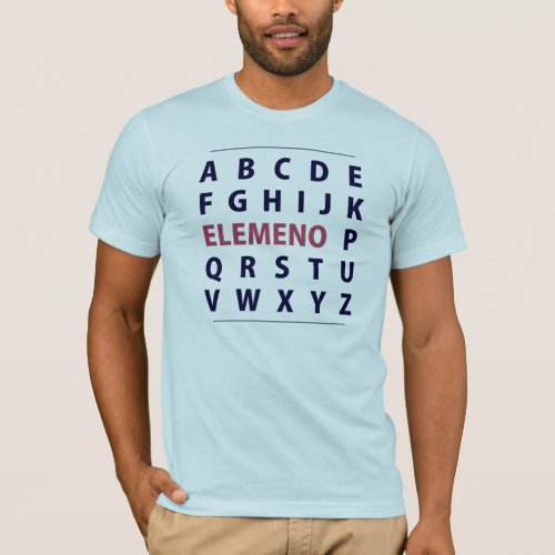 English Alphapbet ELEMENO Song T_Shirt