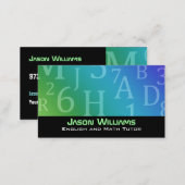English and Math tutor Business Cards (Front/Back)