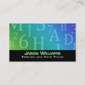 English and Math tutor Business Cards (Front)