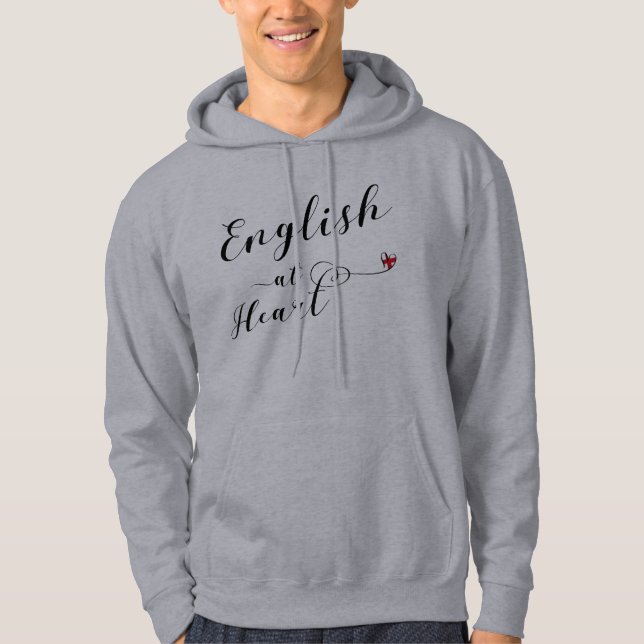 English At Heart Hooded Top, England Hoodie (Front)