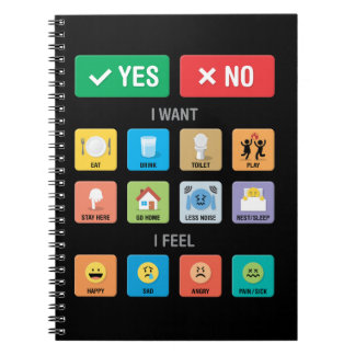 English Autism AAC Pointing Communication 01 Notebook