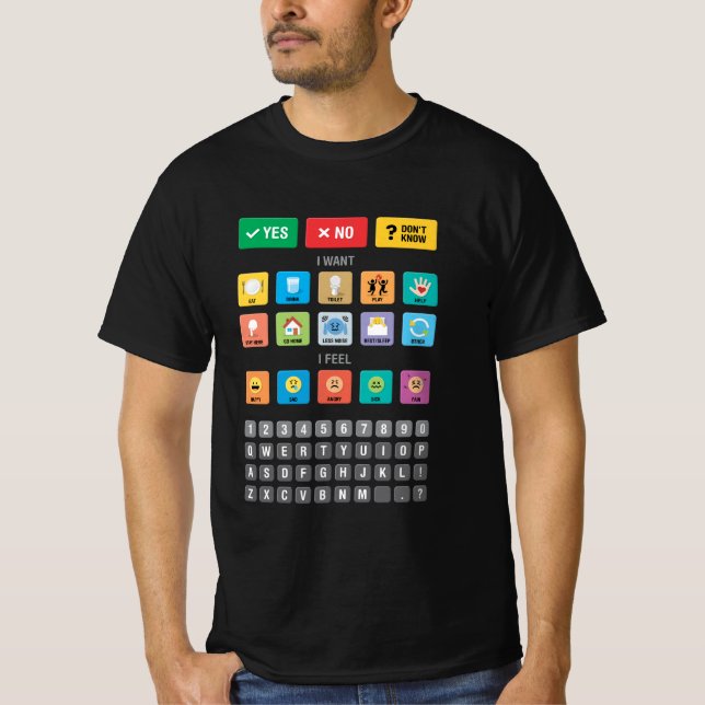 English Autism AAC Pointing Communication 03 T-Shirt (Front)