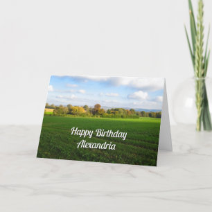 English Autumn Countryside - Personalized Birthday Card
