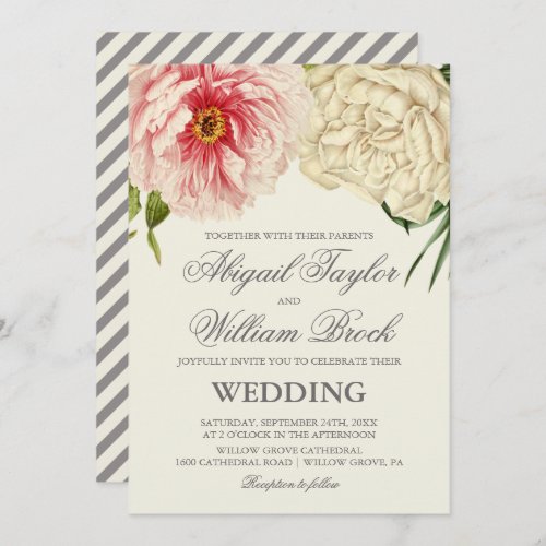 English Blooms Wedding Invitation