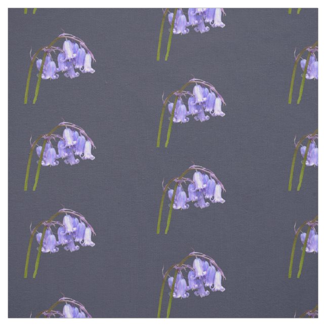 English Bluebell Flower Fabric (Swatch)