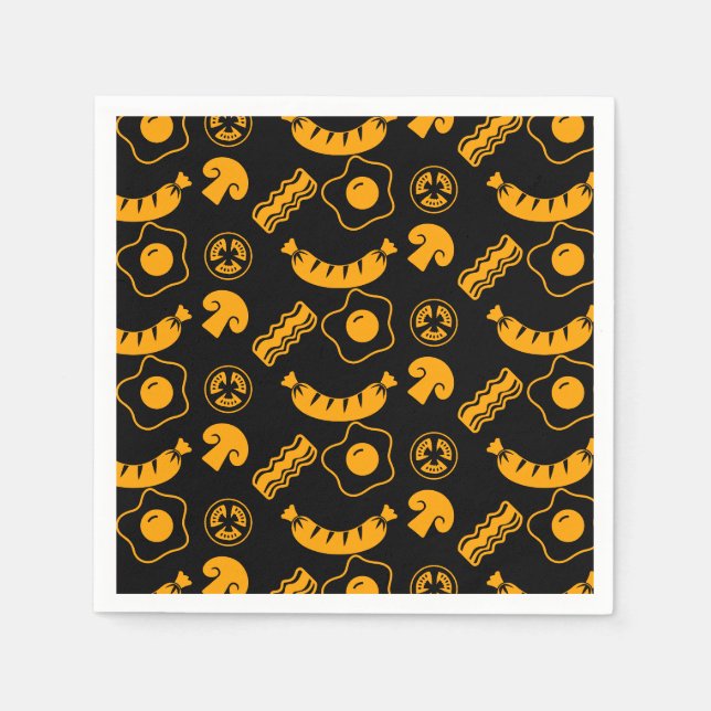 English Breakfast Pattern Napkins (Front)