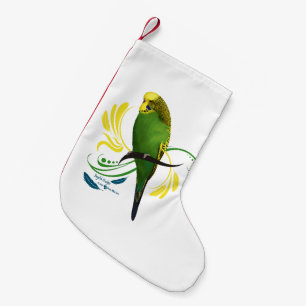 English Budgie Small Christmas Stocking