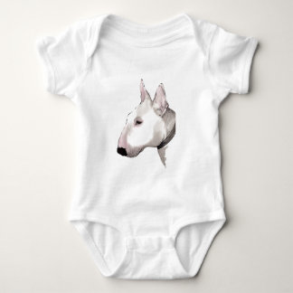 english bull terrier baby t-shirt baby bodysuit