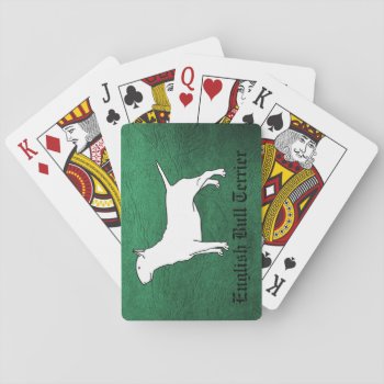 English Bull Terrier Bicycle Playing Cards by Keltwind at Zazzle