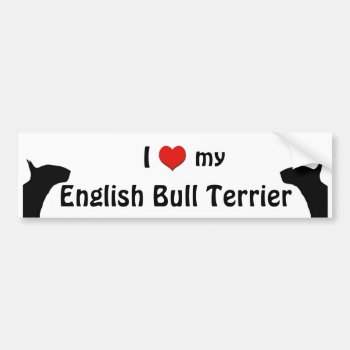English Bull Terrier Bumper Sticker by Keltwind at Zazzle