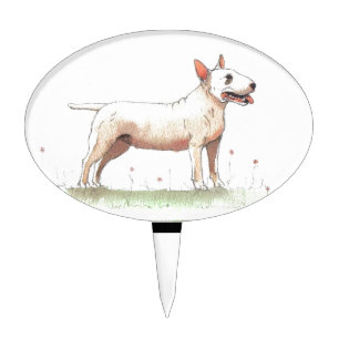 English Bull Terrier Cake Picks