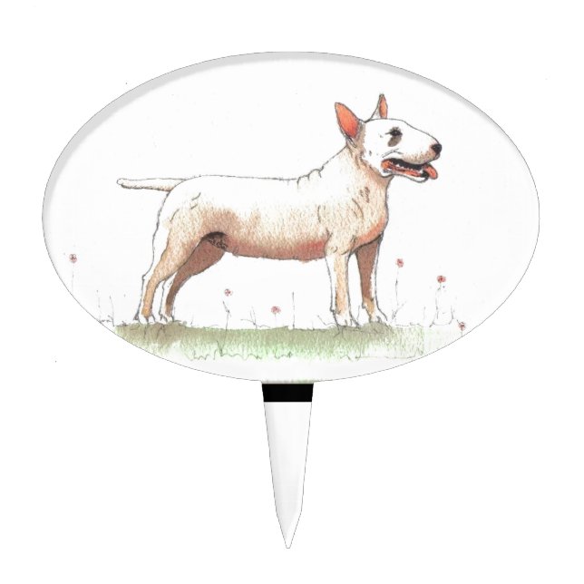 English Bull Terrier Cake Picks (Front)