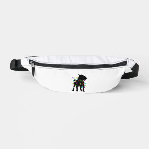 English Bull Terrier Dog Christmas Lights  Fanny Pack