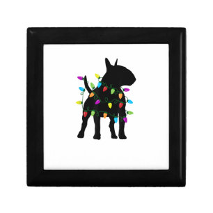 English Bull Terrier Dog Christmas Lights  Gift Box