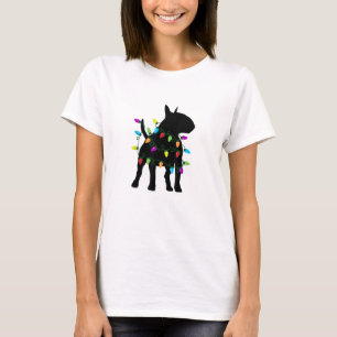 English Bull Terrier Dog Christmas Lights T-Shirt