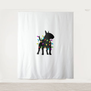 English Bull Terrier Dog Christmas Lights  Tapestry