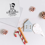 English Bull Terrier Dog Christmas Return Address  Rubber Stamp<br><div class="desc">This "Merry Christmas" return address rubber stamp features a English Bull Terrier dog with custom family name and address.
More dog breeds in the collection "Christmas Dogs Return Address"</div>