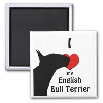 English Bull Terrier Fridge Magnet by Keltwind at Zazzle