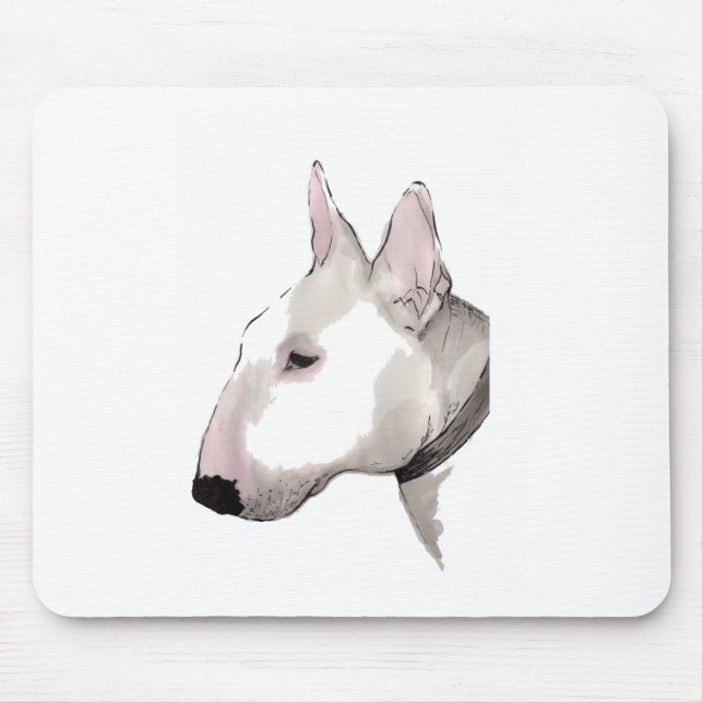 english bull terrier mousemat mouse pad (Front)