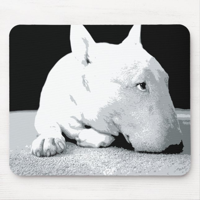 English Bull Terrier, Pop Art Print Mouse Pad (Front)