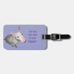 English Bull Terrier Sitting Pretty Luggage Tag