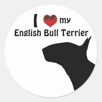 English Bull Terrier Sticker by Keltwind at Zazzle