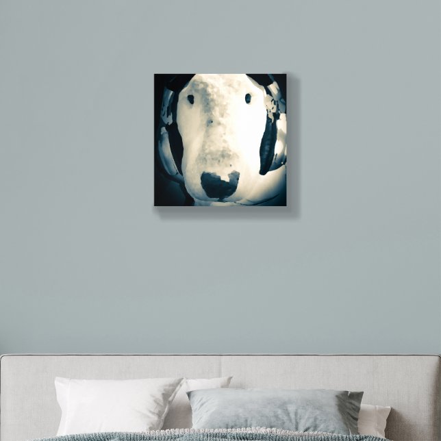 English Bull Terrier wearing Headphones  Acrylic Photo Tile (Bedroom)
