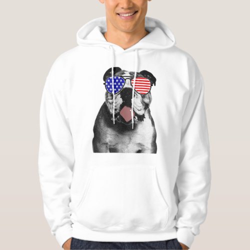 english bulldog 4th of july american sunglasses us hoodie