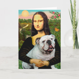 English Bulldog 9 - Mona Lisa Card