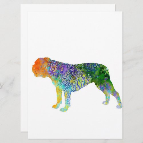 English Bulldog Art Watercolor  Watercolor Lover