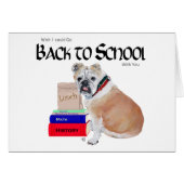 English Bulldog Back to School (Front Horizontal)