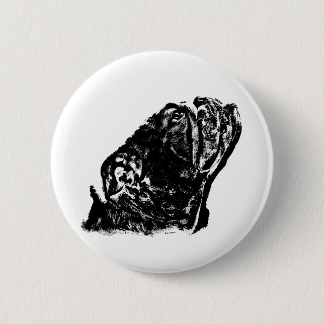 English bulldog badge button (Front)