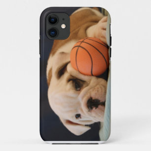 English Bulldog Basketball Puppy iPhone 11 Case