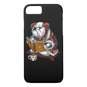English Bulldog Book Reading Dog Funny Pet iPhone 8/7 Case