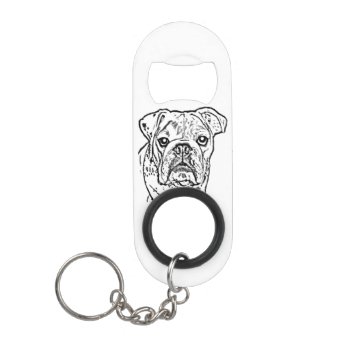 English Bulldog Bottle Opener Keychain by jbroshop at Zazzle