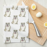 English Bulldog (Brindle) Kitchen Towel<br><div class="desc">I love this sweet pattern of a brindle english bulldog dog watercolor illustration because it's classic enough to serve as a neutral, yet pops as a stand alone piece! It's the perfect addition to any family room, nursery, office, or even the man cave! For the sweetest gifts, add more matching...</div>