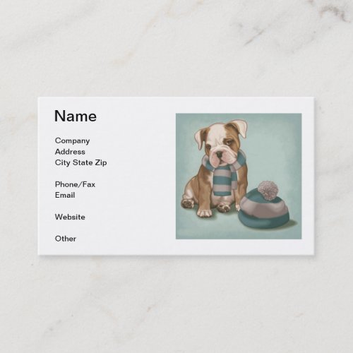 English Bulldog Business Card