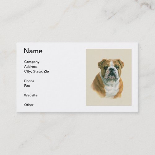 English Bulldog Business Cards