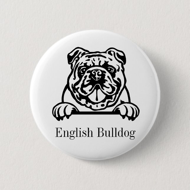 english bulldog button (Front)