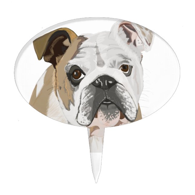 English Bulldog Cake Topper (Front)