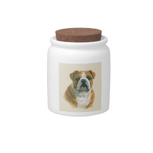 English Bulldog Candy Jar