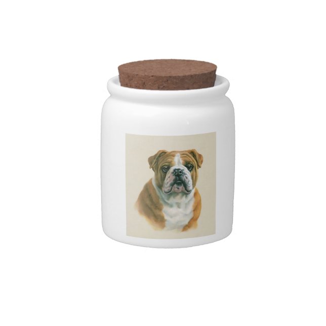 English Bulldog Candy Jar (Front)