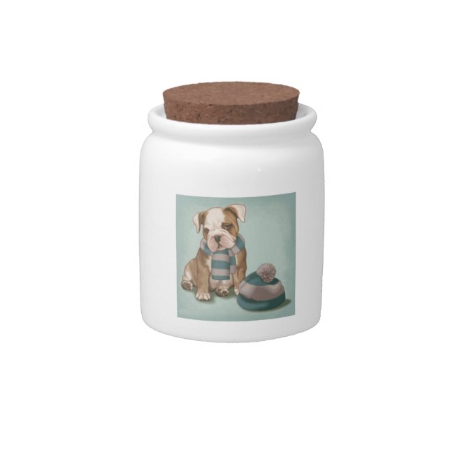 English Bulldog Candy Jar (Front)