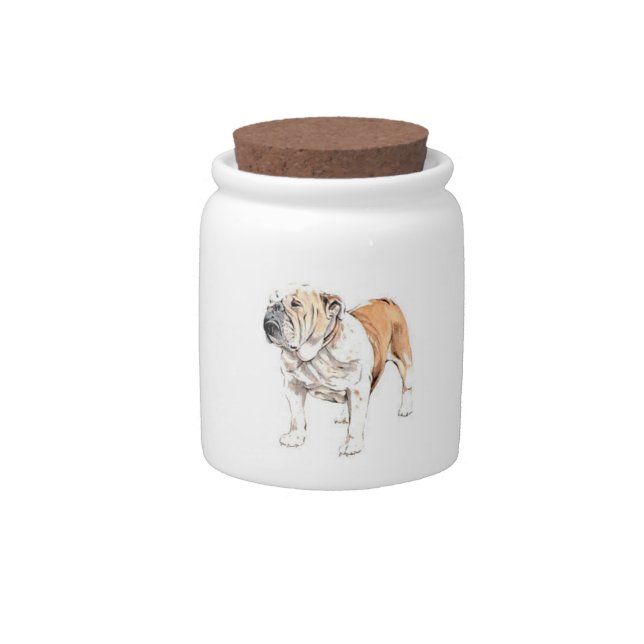 English Bulldog Candy Jar (Front)
