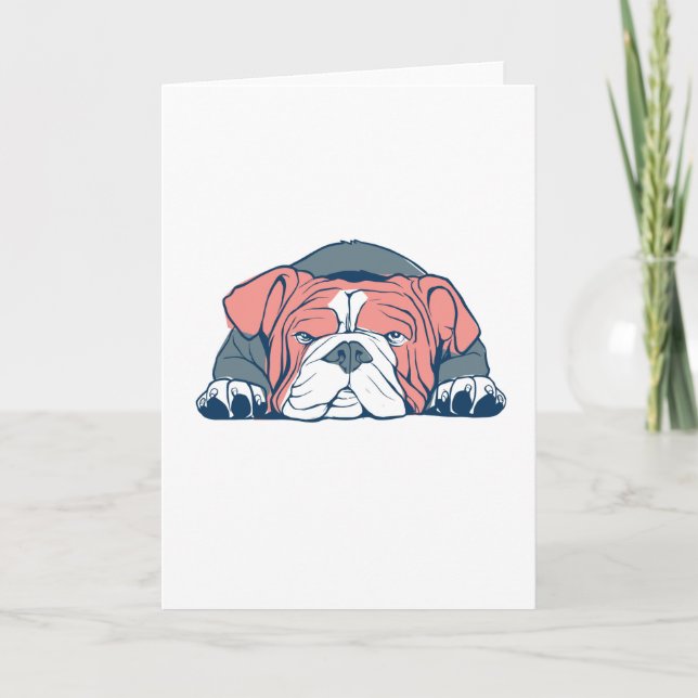 English bulldog card (Front)
