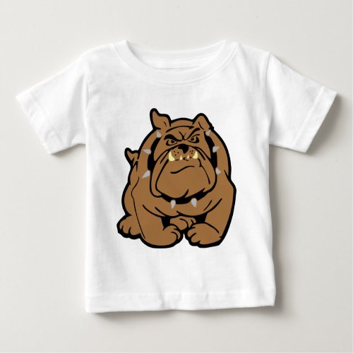 English Bulldog Cartoon Baby T_Shirt