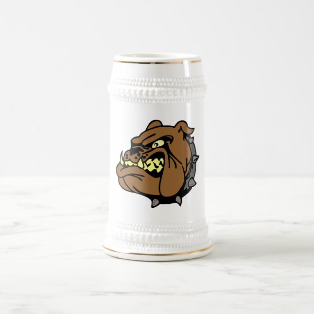 English Bulldog Cartoon Beer Stein (Center)
