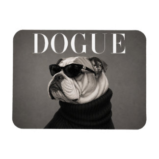 English Bulldog Chic Fashion Dog Portrait Flexi Ma Magnet