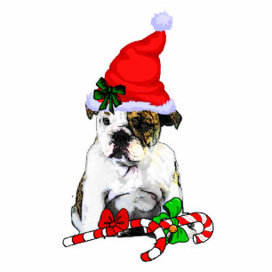English Bulldog Christmas Gifts Cutout