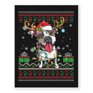 English Bulldog Christmas Lights Santa Dog Lover U Temporary Tattoos